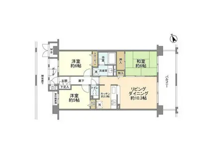 エル・パティオ(3LDK/3階)の間取り写真