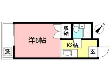 グランドール大台(1K/2階)の間取り写真