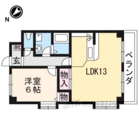 ロベルメゾン(1LDK/3階)の間取り写真