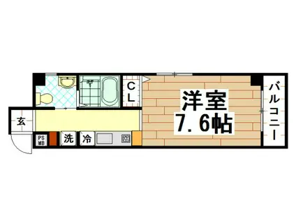 セレブコート近大前(1K/3階)の間取り写真