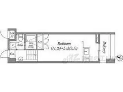 COSMOLIFE KATAYAMA(ワンルーム/7階)の間取り写真