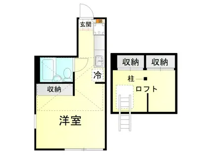 グランドール上北沢(1K/2階)の間取り写真