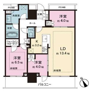 ザ・タワー十条(3LDK/33階)の間取り写真
