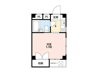 第2浅間ハイツ(1K/1階)の間取り写真