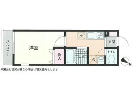 ラ トゥール(1K/2階)の間取り写真