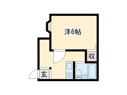 サンパレス高瀬(1K/3階)の間取り写真