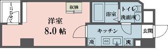 アムス四谷三丁目(1K/3階)の間取り写真
