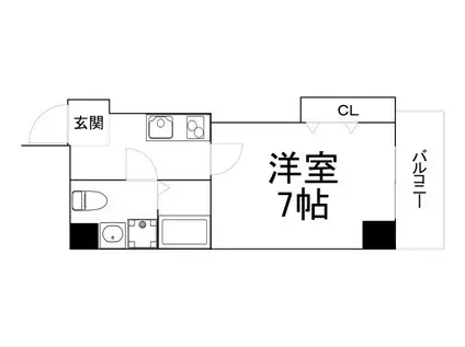 S-FORT大今里西(1K/3階)の間取り写真