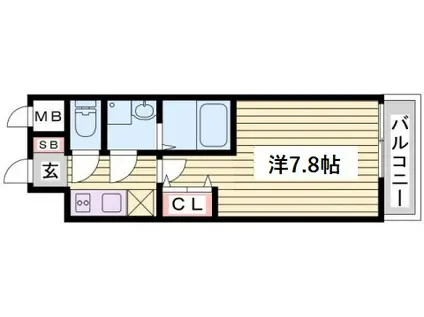 エスリード三宮旭通(1K/5階)の間取り写真