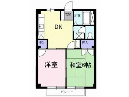 ファーストウィンズ(2DK/1階)の間取り写真