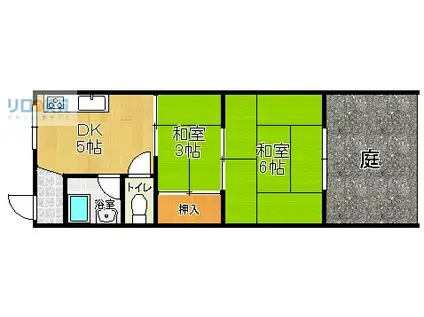 サカイマンション(2DK/1階)の間取り写真