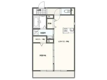 レアル八事(1LDK/3階)の間取り写真