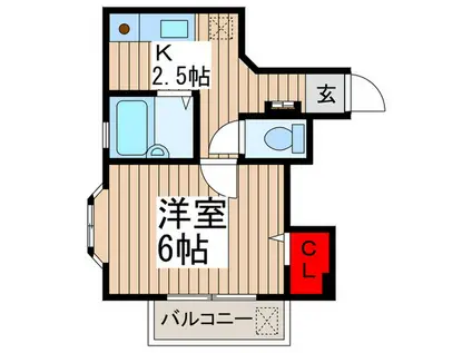 メゾングレシア(1K/2階)の間取り写真