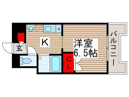 サフィールフォーレ65(1K/1階)の間取り写真