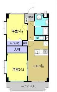 コンフォート坂之上(2LDK/3階)の間取り写真