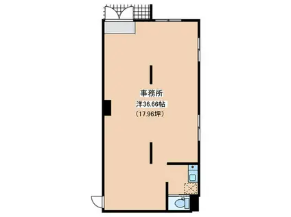 イージスワン(ワンルーム/1階)の間取り写真