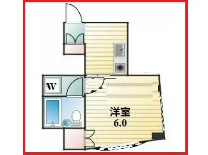 プリンセスハイツF棟(1K/2階)の間取り写真