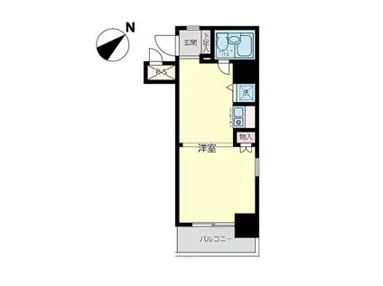 日興パレス伊勢佐木町北PARTII(ワンルーム/3階)の間取り写真