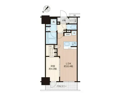 サンクレイドル東神奈川(1LDK/10階)の間取り写真