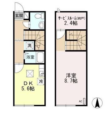スプリングガーデンA(1SLDK/1階)の間取り写真