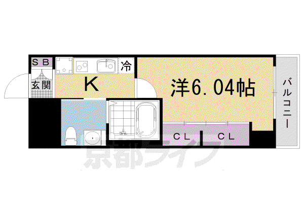 MERCURIO KIOTO(1K/7階)の間取り写真