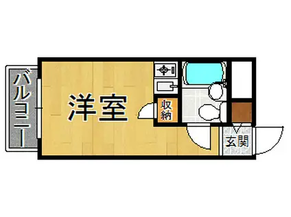 サニーウエスト(ワンルーム/2階)の間取り写真