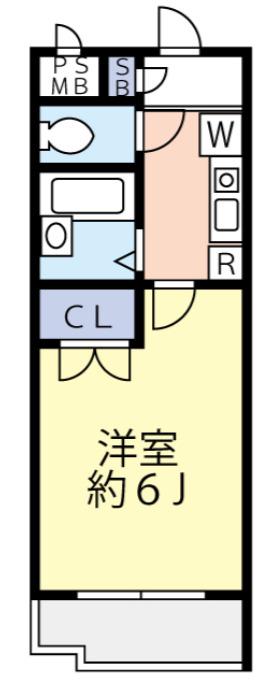 グランヴァン西落合(1K/1階)の間取り写真