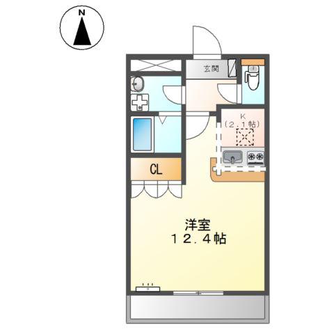 セイフティ・パレK(1K/1階)の間取り写真