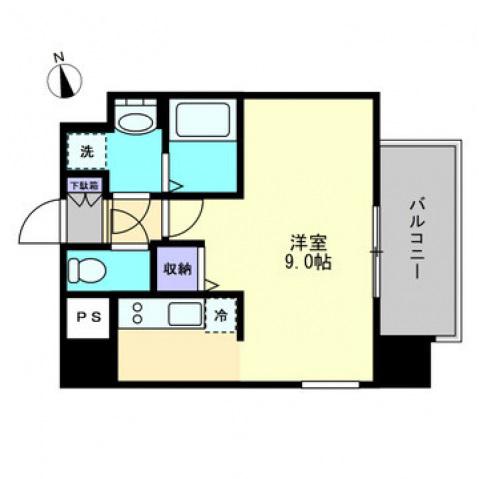 S-FORT高松中野町(1K/7階)の間取り写真