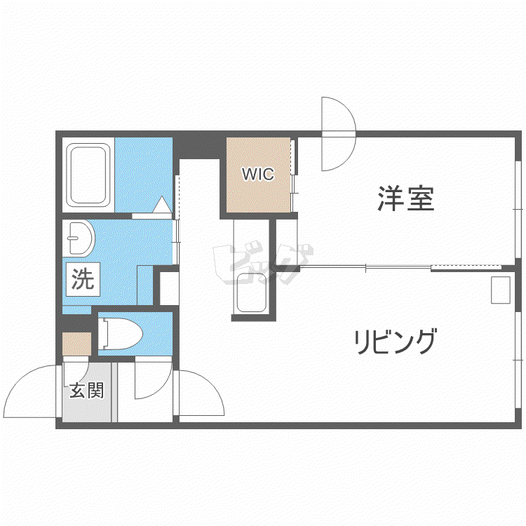 AQUA(1LDK/3階)の間取り写真