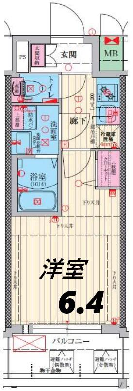 ファーストフィオーレ三国II(1K/5階)の間取り写真