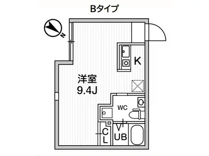 ルクレ代々木 LE CLAIR 代々木(ワンルーム/3階)の間取り写真