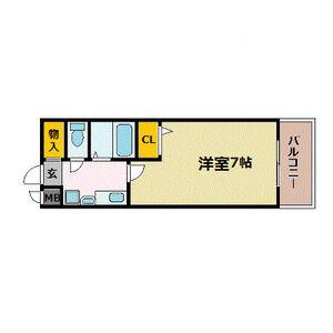 エスリード福島駅前(1K/6階)の間取り写真