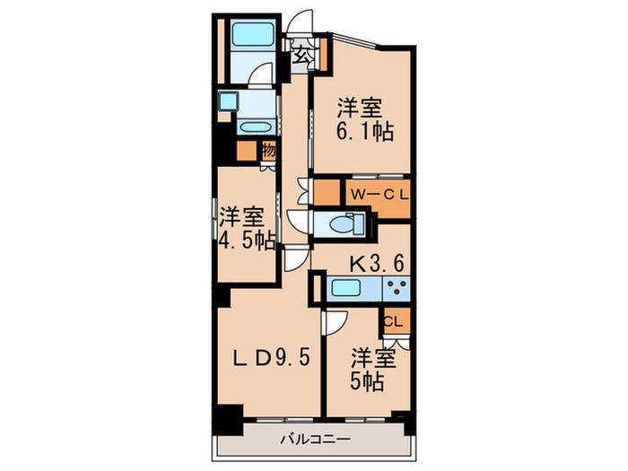 IPSE府中(3LDK/2階)の間取り写真