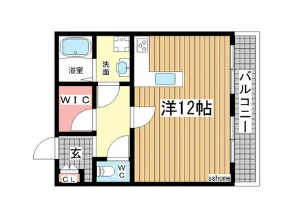 御影サンシャイン(ワンルーム/3階)の間取り写真