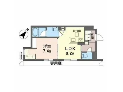 LA MAISON MARRON(1LDK/1階)の間取り写真