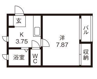 CEREZO(1K/2階)の間取り写真