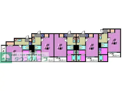 MARK DUO吉川(1K/3階)の間取り写真