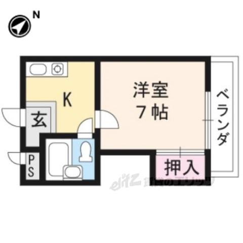 ハウスアルファ(1K/3階)の間取り写真