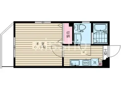 ピアコートTM阿佐ヶ谷壱番館(1K/3階)の間取り写真