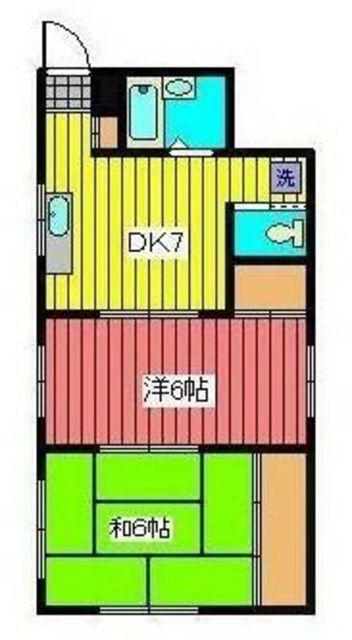 大河原マンション(2DK/3階)の間取り写真
