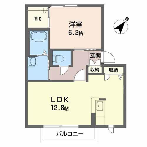 メゾン・ド・オクラホマ I(1LDK/2階)の間取り写真