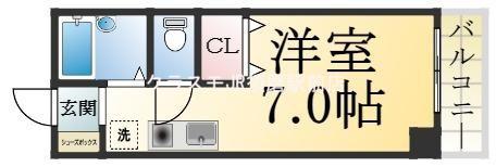 フレンドハイツ須磨(1K/2階)の間取り写真