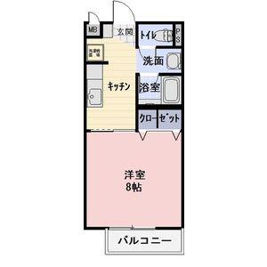 コーポサンライズ(1K/2階)の間取り写真