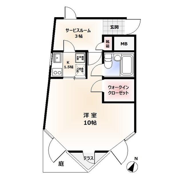N・C HOUSE(1SK/1階)の間取り写真