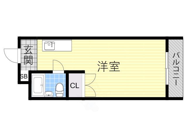 SOハイツ2(ワンルーム/3階)の間取り写真