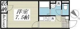 コーポニッコー(1K/2階)の間取り写真
