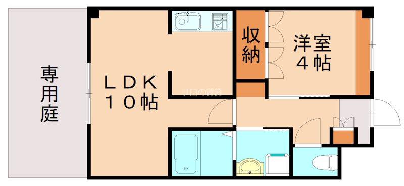 ラピュタ(1LDK/2階)の間取り写真