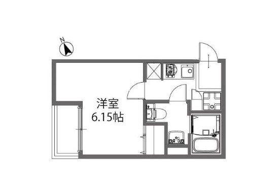 モダンアパートメント高田馬場(1K/3階)の間取り写真