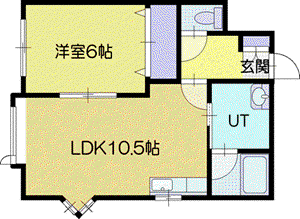 ル・ソラーレ(1LDK/1階)の間取り写真